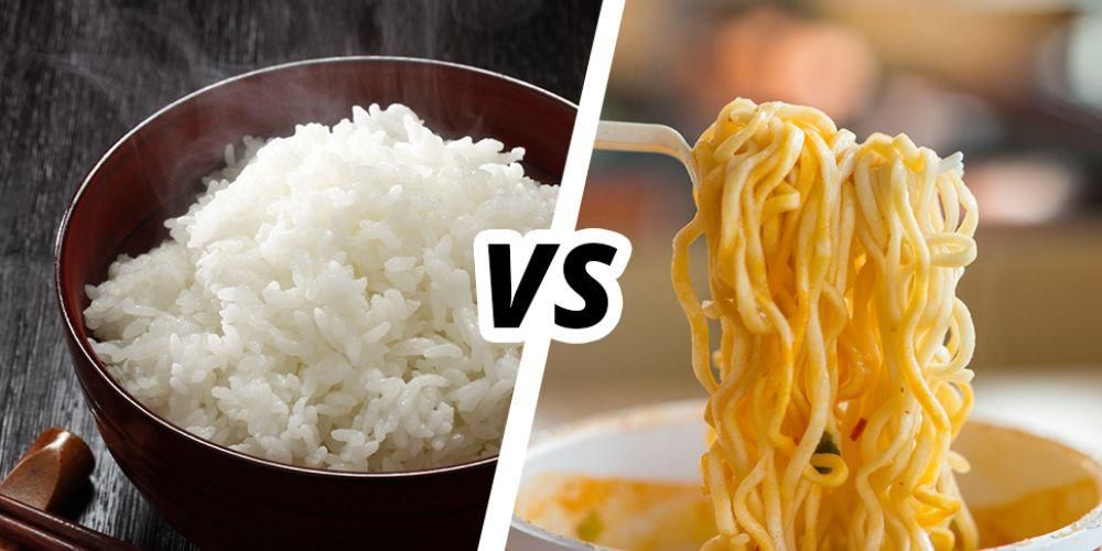 Qu'est-ce qui est le plus élevé : les calories de riz blanc ou les calories de nouilles instantanées ?